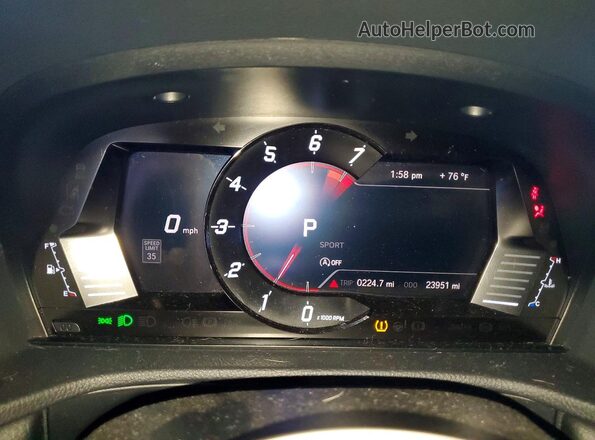 WZ1DB4C07LW021557 2020 TOYOTA GR White ხელსაწყოთა პანელის ხედი
