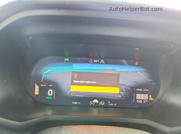 YSMEG3KA8PL149391 2023 POLESTAR 2 Gray Instrument cluster view