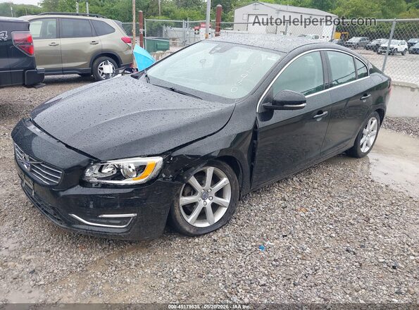 YV126MFK1G2412430 2016 VOLVO S60 Black წინა მარცხენა ხედი სამი მეოთხედიდან