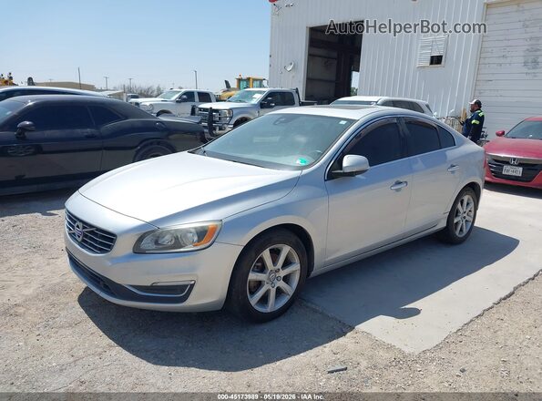 YV126MFK8G2393908 2016 VOLVO S60 Silver Առջևի ձախ երեք քառորդ տեսարան