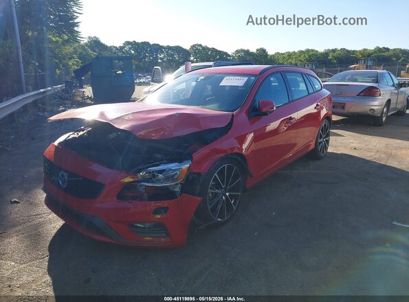 YV140MEL2J2382687 2018 VOLVO V60 Red Առջևի ձախ երեք քառորդ տեսարան