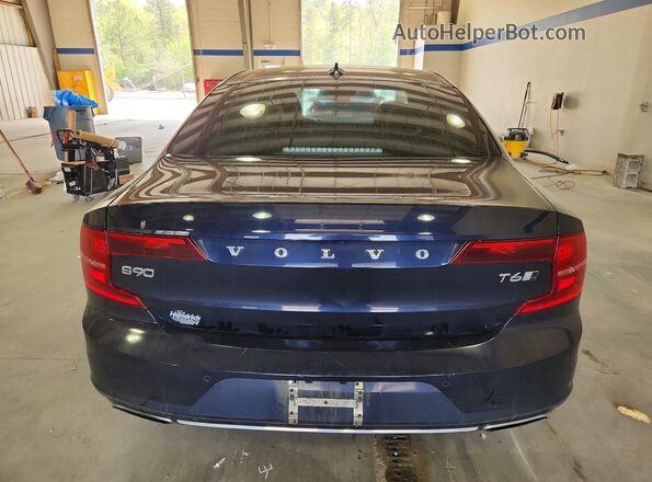 YV1A22ML2H1016814 2017 VOLVO S90 Blue Вид ззаду