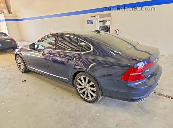 YV1A22ML2H1016814 2017 VOLVO S90 Blue Задня ліва чверть