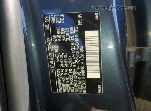 YV4102RK1L1503374 2020 VOLVO XC60 Blue Widok komory silnika