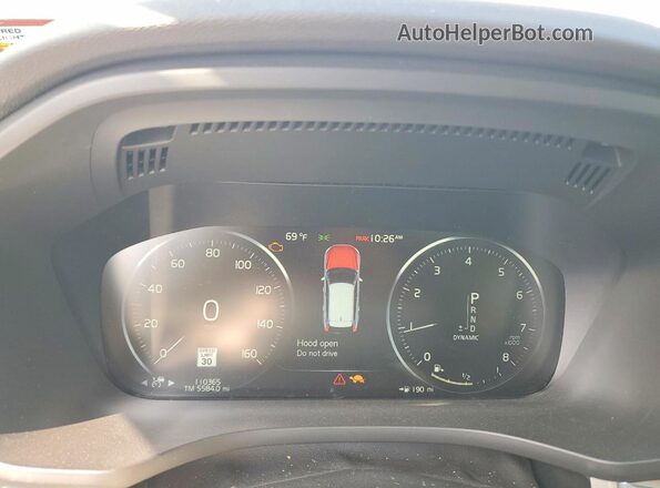 YV4102RK3J1065096 2018 VOLVO XC60 White Vista del cuadro de instrumentos