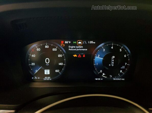 YV4102RK7L1522723 2020 VOLVO XC60 White ხელსაწყოთა პანელის ხედი