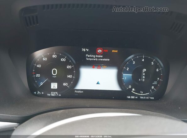 YV4102RL0L1550193 2020 VOLVO XC60 White უკანა სავარძლების ხედი