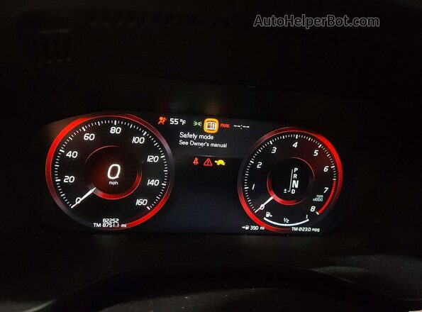 YV4102RL3M1774494 2021 VOLVO XC60 Gray Սարքավորումների վահանակի տեսք