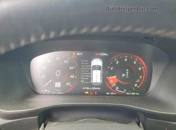 YV4162UK0K2110853 2019 VOLVO XC40 Gray ხელსაწყოთა პანელის ხედი