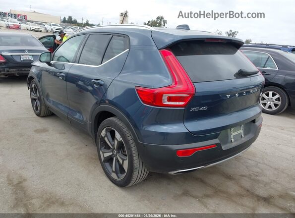 YV4162UL6K2102314 2019 VOLVO XC40 Синий Задняя левая четверть