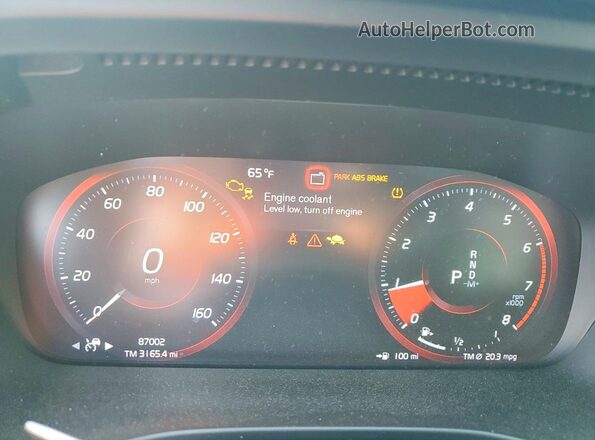 YV4162XZ9K2013255 2019 VOLVO XC40 Blue Widok zestawu wskaźników
