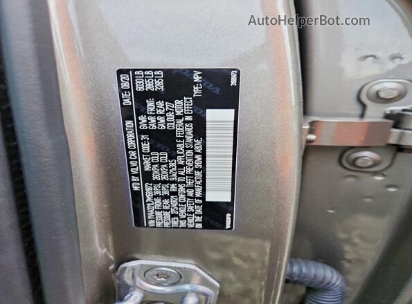YV4A221L7M1681872 2021 VOLVO XC90 Tan VIN sticker view