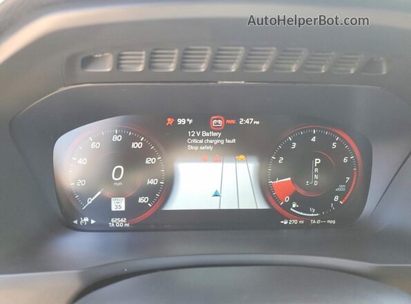 YV4A22PKXM1769488 2021 VOLVO XC90 White Instrument cluster view