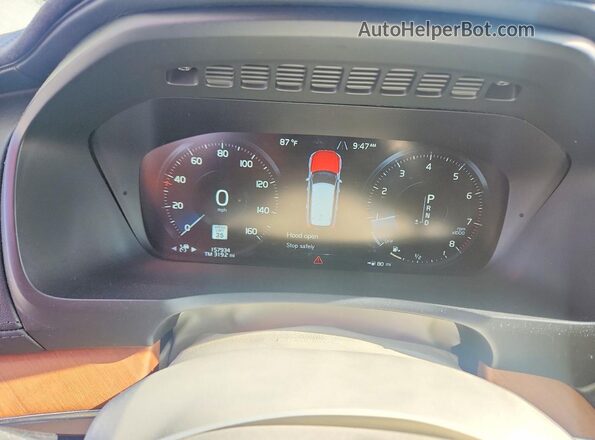 YV4A22PL1G1034542 2016 VOLVO XC90 White Widok zestawu wskaźników