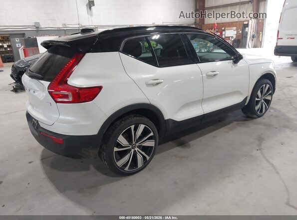 YV4ED3UB7N2700341 2022 VOLVO XC40 RECHARGE PURE ELECTRIC White Задня права чверть
