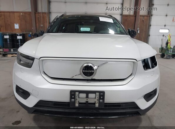 YV4ED3UB7N2700341 2022 VOLVO XC40 RECHARGE PURE ELECTRIC White Вид щитка приладів
