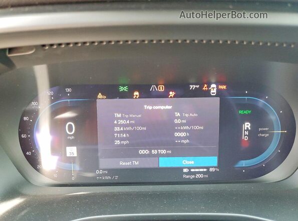 YV4ED3UM7P2955284 2023 VOLVO XC40 White Vista del cuadro de instrumentos