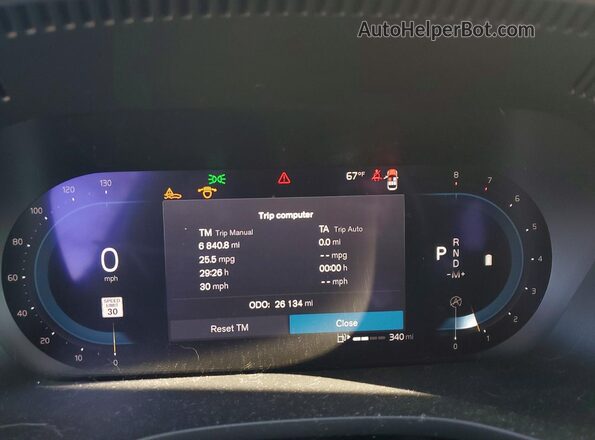 YV4L12RNXP1376288 2023 VOLVO XC60 Silver Instrument cluster view