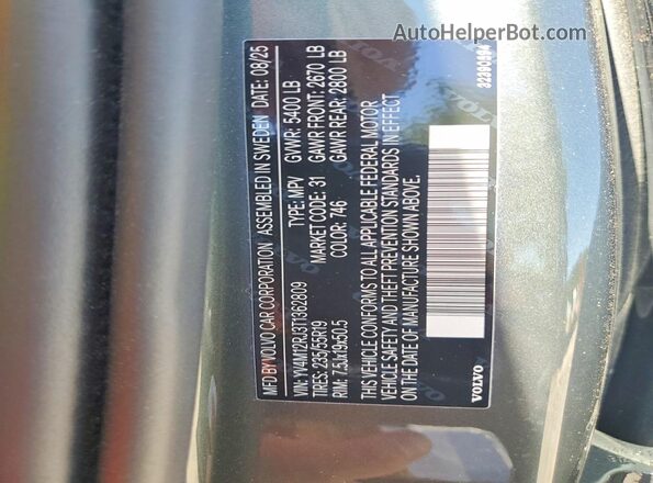 YV4M12RJ3T1362809 2026 VOLVO XC60 Charcoal Widok komory silnika
