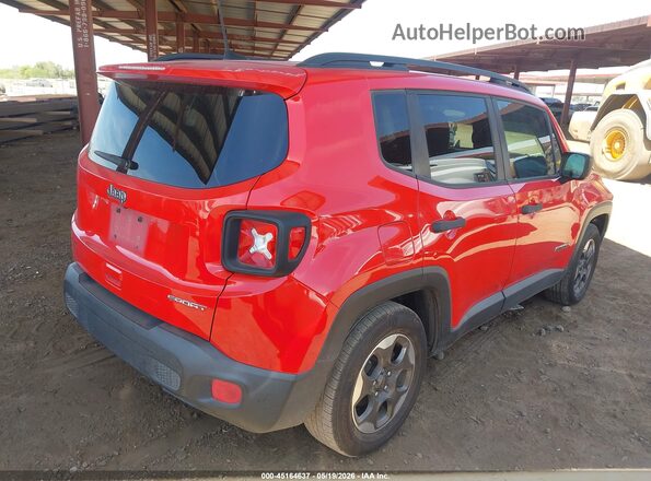 ZACCJAAB6JPG69918 2018 JEEP RENEGADE Red Задня права чверть