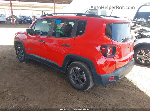 ZACCJAAB6JPG69918 2018 JEEP RENEGADE Red Задня ліва чверть