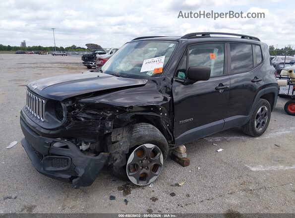 ZACCJAAT5GPD81518 2016 JEEP RENEGADE Black Առջևի ձախ երեք քառորդ տեսարան