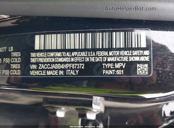 ZACCJABB4HPF87372 2017 JEEP RENEGADE Black 
