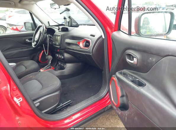 ZACCJBCT6GPD57425 2016 JEEP RENEGADE Красный Вид салона спереди