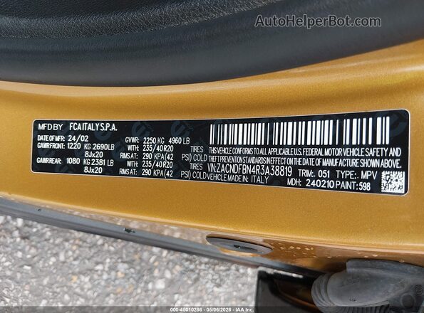 ZACNDFBN4R3A38819 2024 DODGE OTHER Orange 
