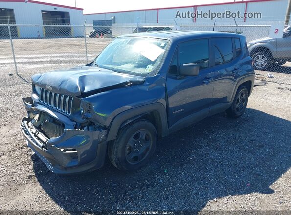 ZACNJAAB3LPL64952 2020 JEEP RENEGADE Blue წინა მარცხენა ხედი სამი მეოთხედიდან