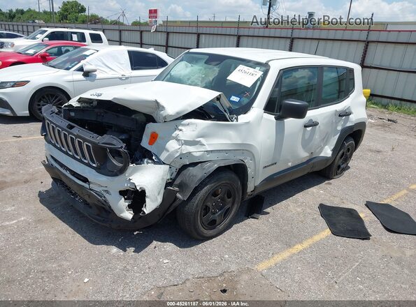 ZACNJAAB4KPK14637 2019 JEEP RENEGADE White Vista tres cuartos delantera izquierda