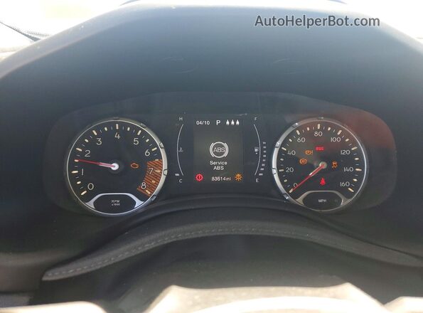 ZACNJABB6KPJ75015 2019 JEEP RENEGADE Белый Вид щитка приборов