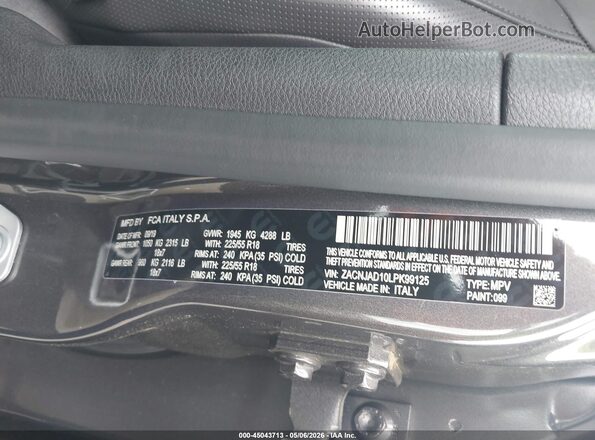 ZACNJAD10LPK99125 2020 JEEP RENEGADE Gray 