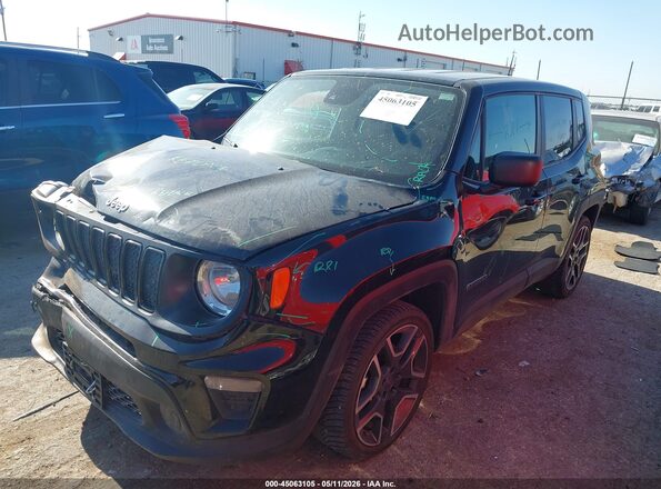 ZACNJCAB3MPM40859 2021 JEEP RENEGADE Black წინა მარცხენა ხედი სამი მეოთხედიდან