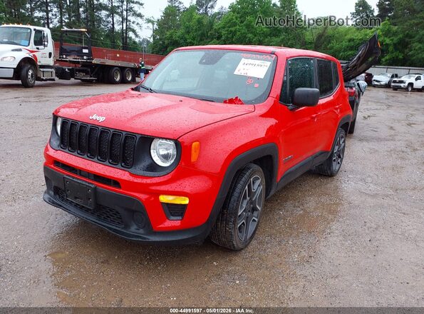 ZACNJCAB6MPM48700 2021 JEEP RENEGADE Red წინა მარცხენა ხედი სამი მეოთხედიდან