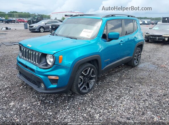 ZACNJCBB9MPM70916 2021 JEEP RENEGADE Teal წინა მარცხენა ხედი სამი მეოთხედიდან