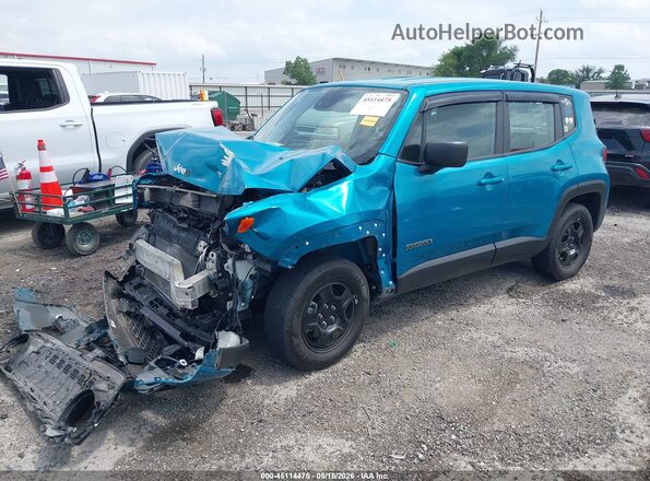 ZACNJDA14NPN57946 2022 JEEP RENEGADE Teal Առջևի ձախ երեք քառորդ տեսարան