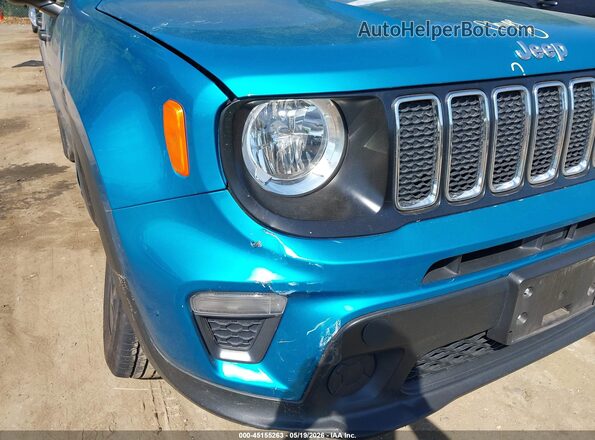 ZACNJDAB3MPM17989 2021 JEEP RENEGADE Turquoise Widok z przodu
