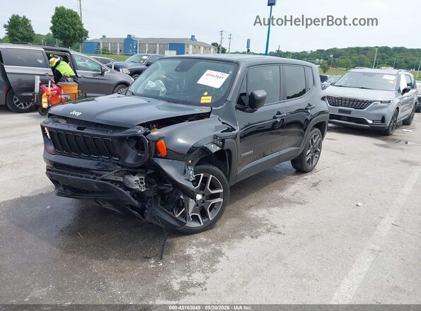 ZACNJDAB4MPN13761 2021 JEEP RENEGADE Black Передня ліва чверть