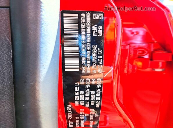 ZACNJDAB6MPN30450 2021 JEEP RENEGADE Red VIN կոդի պիտակի տեսք