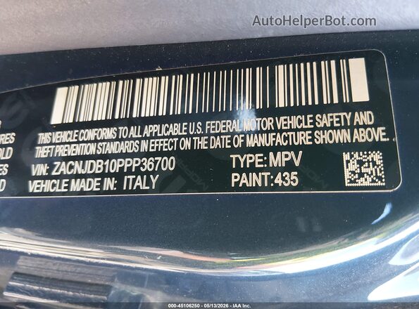 ZACNJDB10PPP36700 2023 JEEP RENEGADE Dark Blue ძრავის განყოფილების ხედი