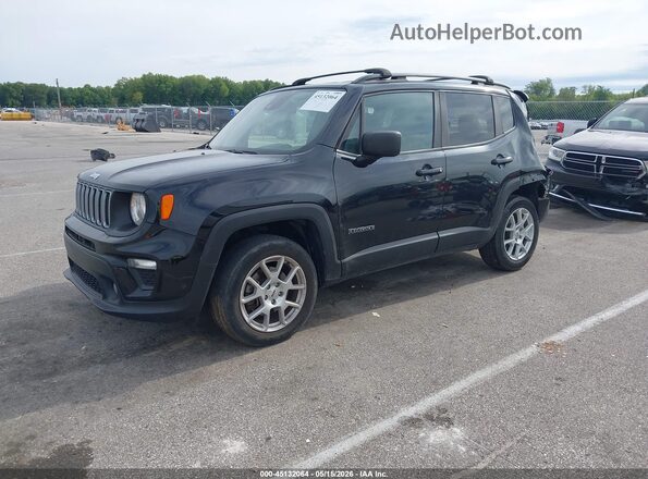 ZACNJDB11NPN48443 2022 JEEP RENEGADE Black Առջևի ձախ երեք քառորդ տեսարան