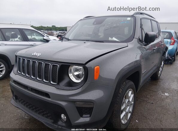 ZACNJDB15NPN80117 2022 JEEP RENEGADE Gray Առջևի ձախ երեք քառորդ տեսարան