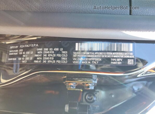 ZACNJDB18PPP59934 2023 JEEP RENEGADE Black 