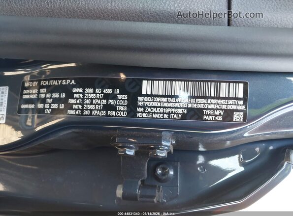 ZACNJDB19PPP68674 2023 JEEP RENEGADE Dark Blue 