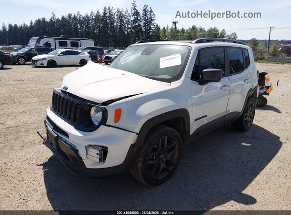 ZACNJDBB6MPM68983 2021 JEEP RENEGADE White წინა მარცხენა ხედი სამი მეოთხედიდან
