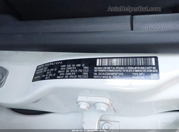 ZACNJDBB6MPM71916 2021 JEEP RENEGADE White Engine compartment view