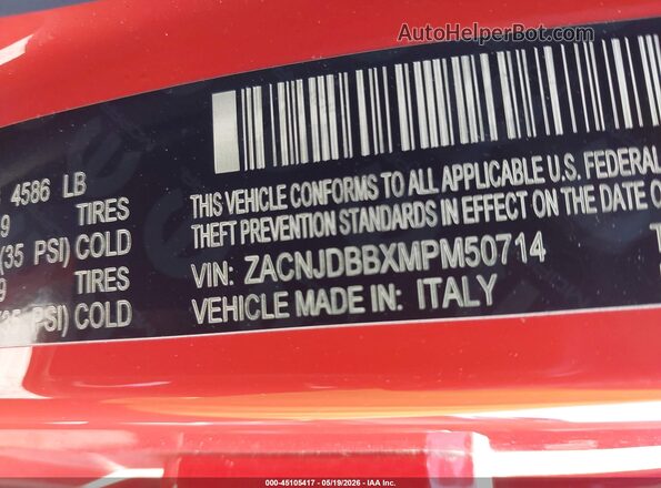 ZACNJDBBXMPM50714 2021 JEEP RENEGADE Orange 