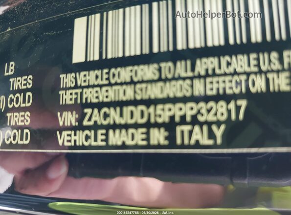 ZACNJDD15PPP32817 2023 JEEP RENEGADE Черный Вид подкапотного пространства
