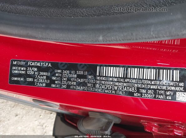 ZACPDFDW7R3A11483 2024 DODGE OTHER Red Вид підкапотного простору
